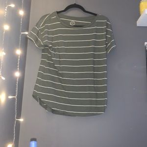 Green striped tee